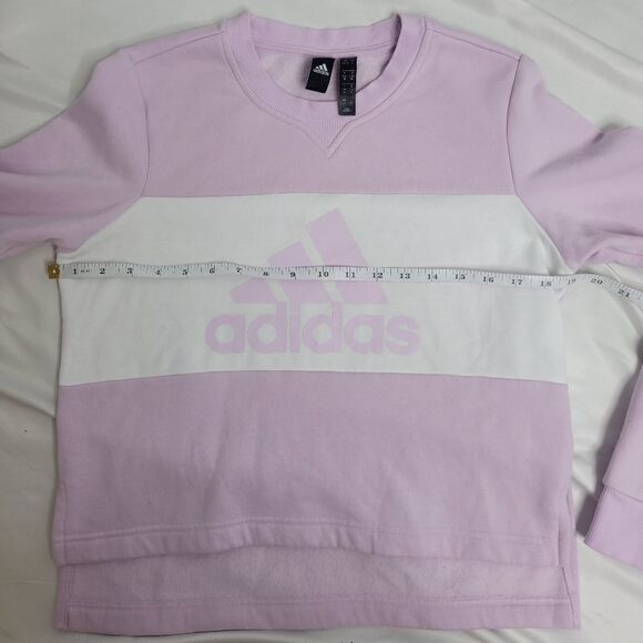 ADIDAS sweatshirt aeropink colorblock‎ boxy crop top S - Picture 11 of 12